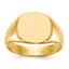 Men's Larger Cushion Closed Back Signet Ring in 14K Yellow Gold, Size 9 - Sophia Jewelers