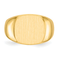 14k 15.5x14.0mm Closed Back Men's Signet Ring