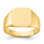14k 13.0x12.0mm Closed Back Men's Signet Ring