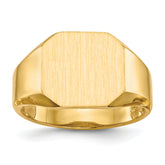 14k 12.5x11.0mm Open Back Signet Ring