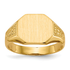 14k 9.0x11.0mm Open Back Signet Ring