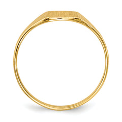 14k 6.5x7.0mm Closed Back Signet Ring