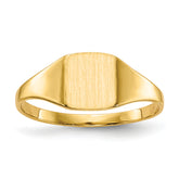 14k 6.5x7.0mm Closed Back Signet Ring
