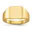 Men's Closed Back Signet Ring in 14K Yellow Gold, 4mm, Size 6 - Sophia Jewelers