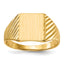Men's Open Back Signet Ring in 14K Yellow Gold, 2mm, Size 6 - Sophia Jewelers