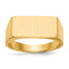 14k 8.0x16.5mm Closed Back Men's Signet Ring