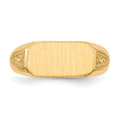 14k 6.0x12.5mm Open Back Signet Ring