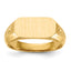 Rectangular Open Back Signet Ring in 14K Yellow Gold, Size 5 - Sophia Jewelers