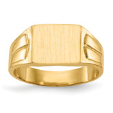 14k 7.5x9.0mm Closed Back Signet Ring