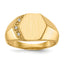 Men's Back AA Diamond Signet Ring in 14K Yellow Gold, 3mm (.01 ct. tw.), Size 10 - Sophia Jewelers