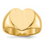 Closed Back Heart Signet Ring in 14K Yellow Gold, 3mm, Size 6 - Sophia Jewelers