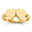 Open Back Heart Signet Ring in 14K Yellow Gold, 2mm, Size 6 - Sophia Jewelers