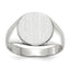 14k White Gold 10.5x10.5mm Closed Back Signet Ring