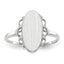 14k White Gold 14.5x7.0mm Open Back Signet Ring