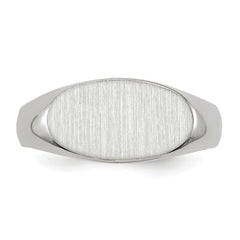 14k White Gold 7.5x13.5mm Open Back Signet Ring