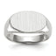 14k White Gold 9.5x15.0mm Open Back Signet Ring