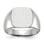 Open Back Signet Ring in 14K White Gold, Brushed & Satin, Size 9 - Sophia Jewelers