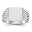 14k White Gold 9.0x10.0mm Closed Back Signet Ring