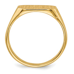 14k 8.5x5.0mm Closed Back Childs Signet Ring