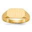 14k 8.5x5.0mm Closed Back Childs Signet Ring