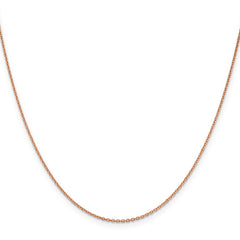 Sophia Jewelers 14K Rose Gold Diamond-Cut Cable Necklace 16 Inch
