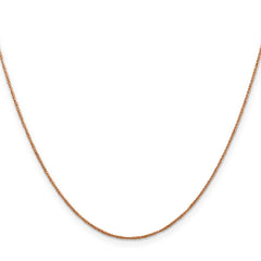 14K Rose Gold Polished Ropa Chain Necklace with Spring Clasp