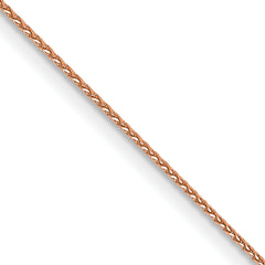 14K Rose Gold 24 inch .85mm Diamond-cut Spiga with Lobster Clasp Chain