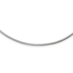 Sterling Silver 14K Gold-Plated Reversible Omega Necklace with Extender