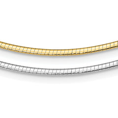 Sterling Silver Gold-pltd 2mm Reversible w/2in ext Cubetto Chain