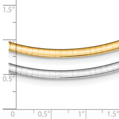 Sophia Jewelers 925 Sterling Silver 14K Gold-Plated Reversible Omega Necklace