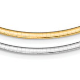 Sterling Silver Gold-pltd 3mm Reversible w/2in ext Cubetto Chain