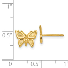Sophia Jewelers 14K Gold Polished Butterfly Earrings for Women