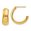 14k Polished 6.5mm J-Hoop Earrings