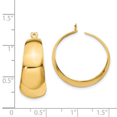Sophia Jewelers 14K Gold Polished Hoop Earring Jackets for Elegant Women