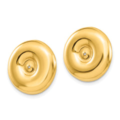 14K Gold Polished Earring Jackets Elegant Women's Enhancers