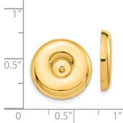 14K Gold Polished Earring Jackets Elegant Women's Enhancers