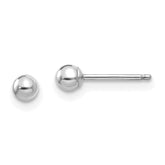 14k White Gold Madi K Polished 3mm Ball Post Earrings
