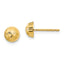 14k Madi K Polished & D/C Swirl 5mm Button Post Earrings