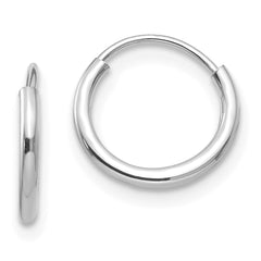 Sophia Jewelers 14K White Gold Children's Polished Hoop Earring Set