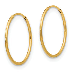 14K Gold Polished Hoop Earrings for Women Nickel Free & Elegant