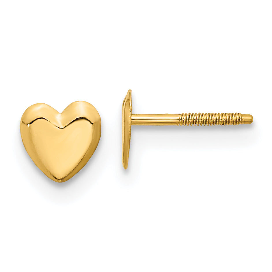 14k Madi K Heart Post Earrings