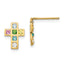 14k Madi K Multi-colored CZ Cross Post Earrings