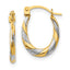 14k Madi K w/Rhodium Twist Hoop Earrings