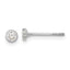 14k Madi K White Gold Polished CZ Bezel Post Earrings