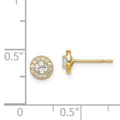 14k Madi K CZ CirclePost Earrings