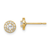 14k Madi K CZ CirclePost Earrings