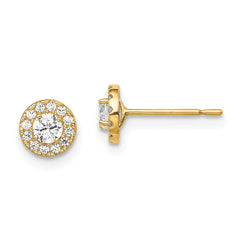14k Madi K CZ CirclePost Earrings