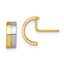 14k w/Rhodium Madi K Half Circle Post Earrings