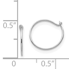 14K White Gold Polished Endless Hoop Earrings for Women by Sophia Jewelers