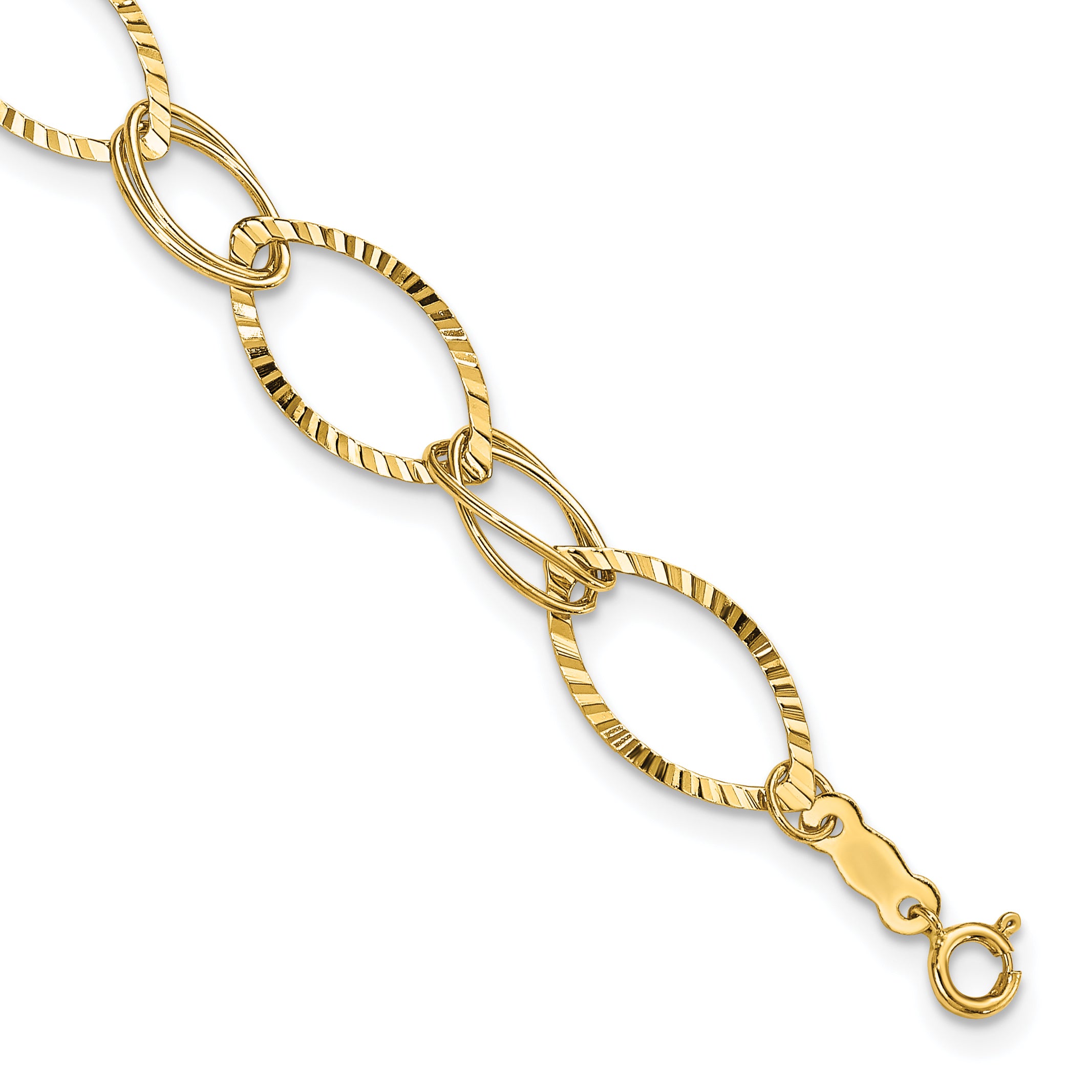 14K Fancy Link Bracelet